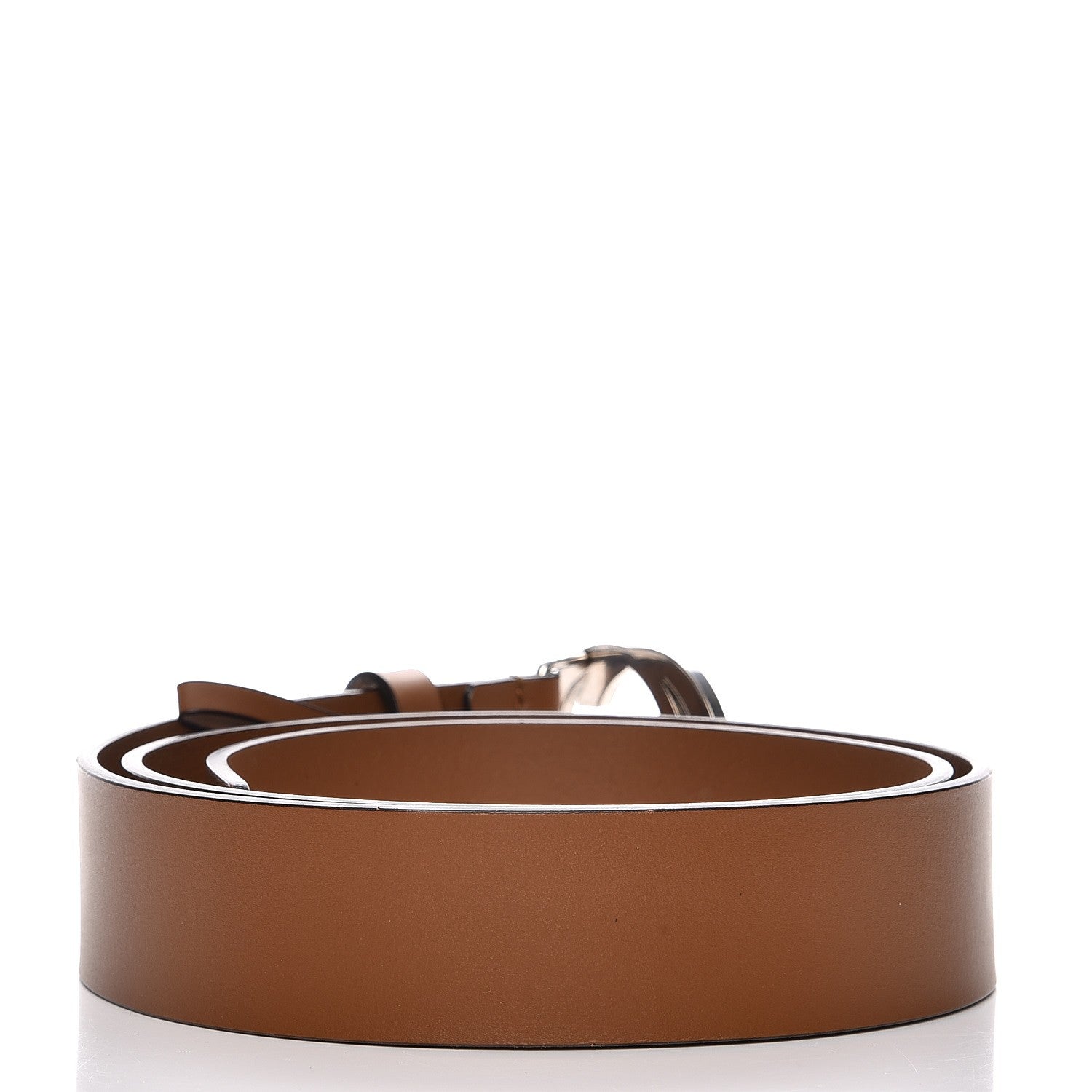 Gucci Selleria Calfskin Nickel Interlocking G 37mm Belt 95 38 Cuir 3 of 6