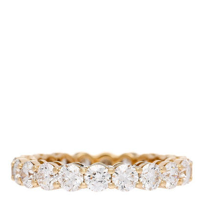 Tiffany 18K Yellow Gold Diamond 3.7mm Embrace Eternity Band Ring 54 7 1 of 5