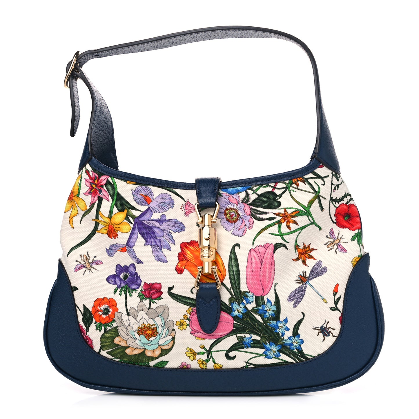 Canvas Flora Medium Jackie Hobo Blue Agata