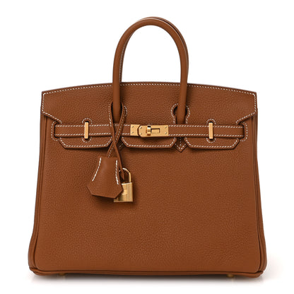 Hermes Togo Birkin 25 Gold 1 of 11