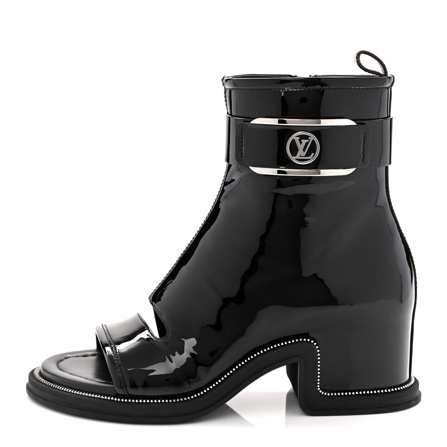 Louis Vuitton Patent Calfskin Moonlight Boots 37 Black 1 of 9
