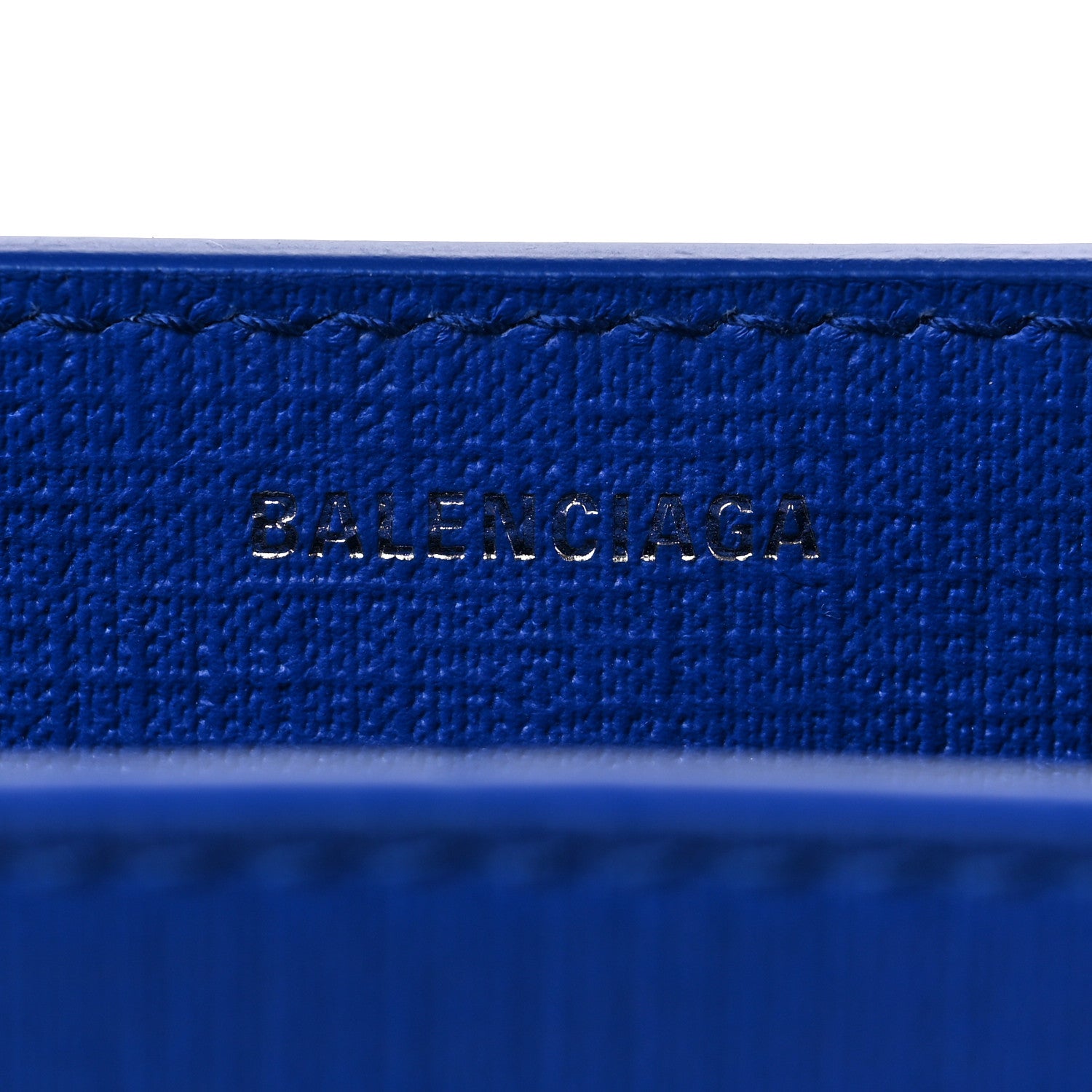 Balenciaga Squared Calfskin Logo Shopping Tote XXS Electric Bleu 6 of 9
