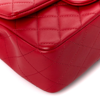 Chanel Lambskin Quilted Mini Rectangular Flap Red 10 of 11