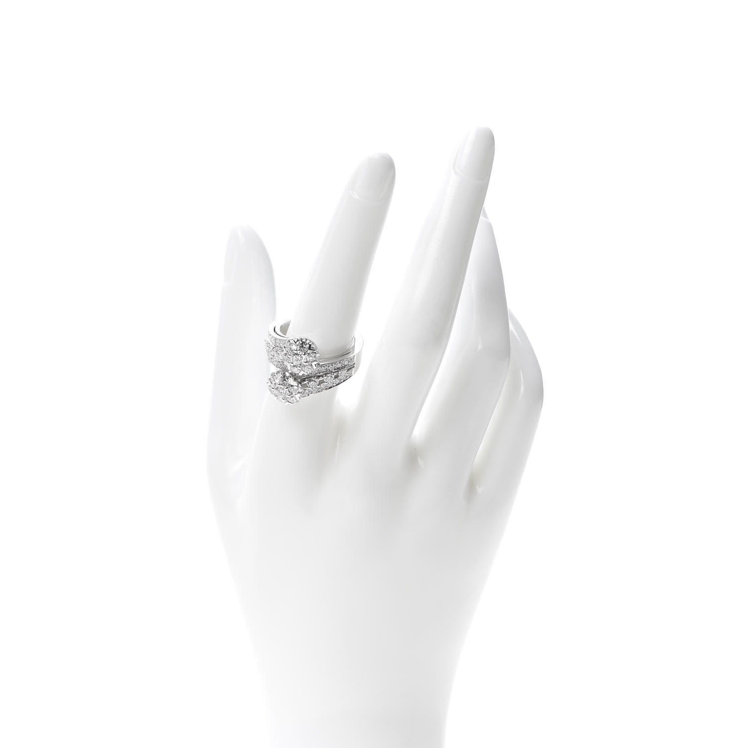 Van Cleef & Arpels Platinum Diamond Snowflake Ring 57 8 2 of 7
