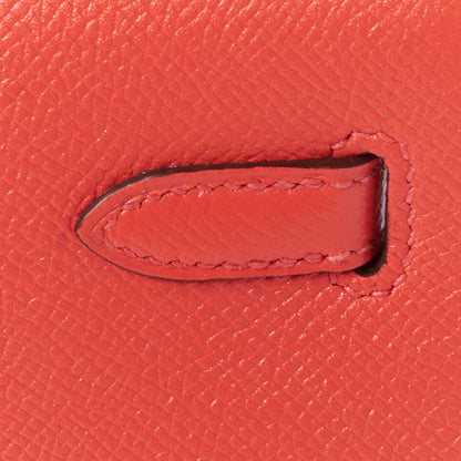 Hermes Epsom Kelly Sellier 25 Rouge Pivoine 8 of 33