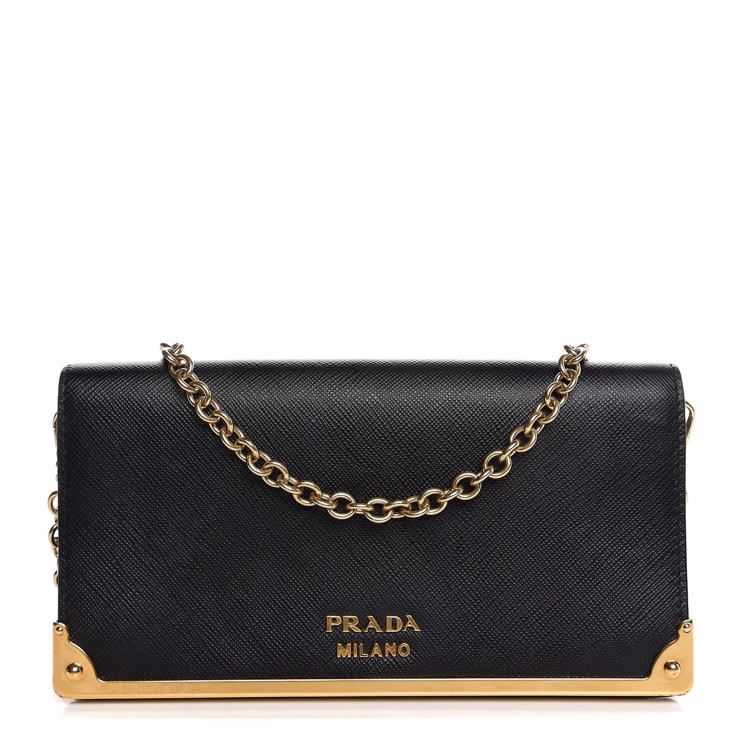 Saffiano Mini Cahier Crossbody Bag Black