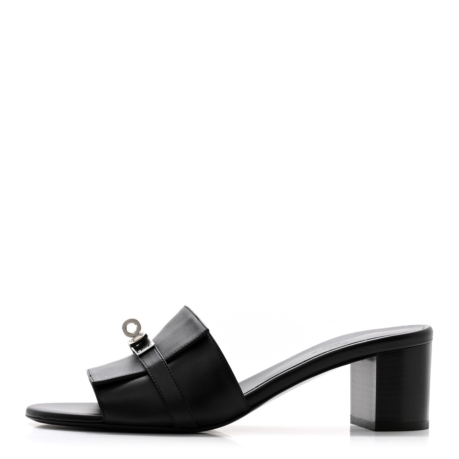 Hermes Calfskin Gigi 50 Sandals 40 Gold Black 1 of 10
