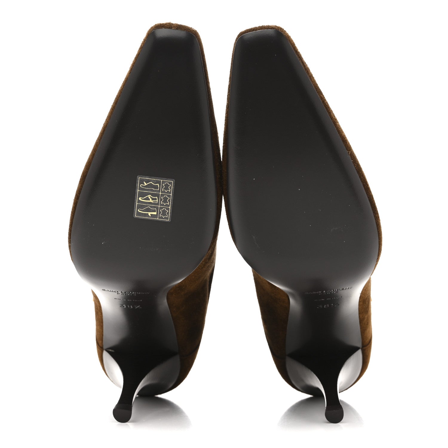 Saint Laurent Suede Vicky 90 Booties 38.5 Land 6 of 9