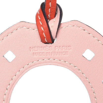 Hermes Swift Paddock Horseshoe Bag Charm Rose Sakura Capucine 3 of 4