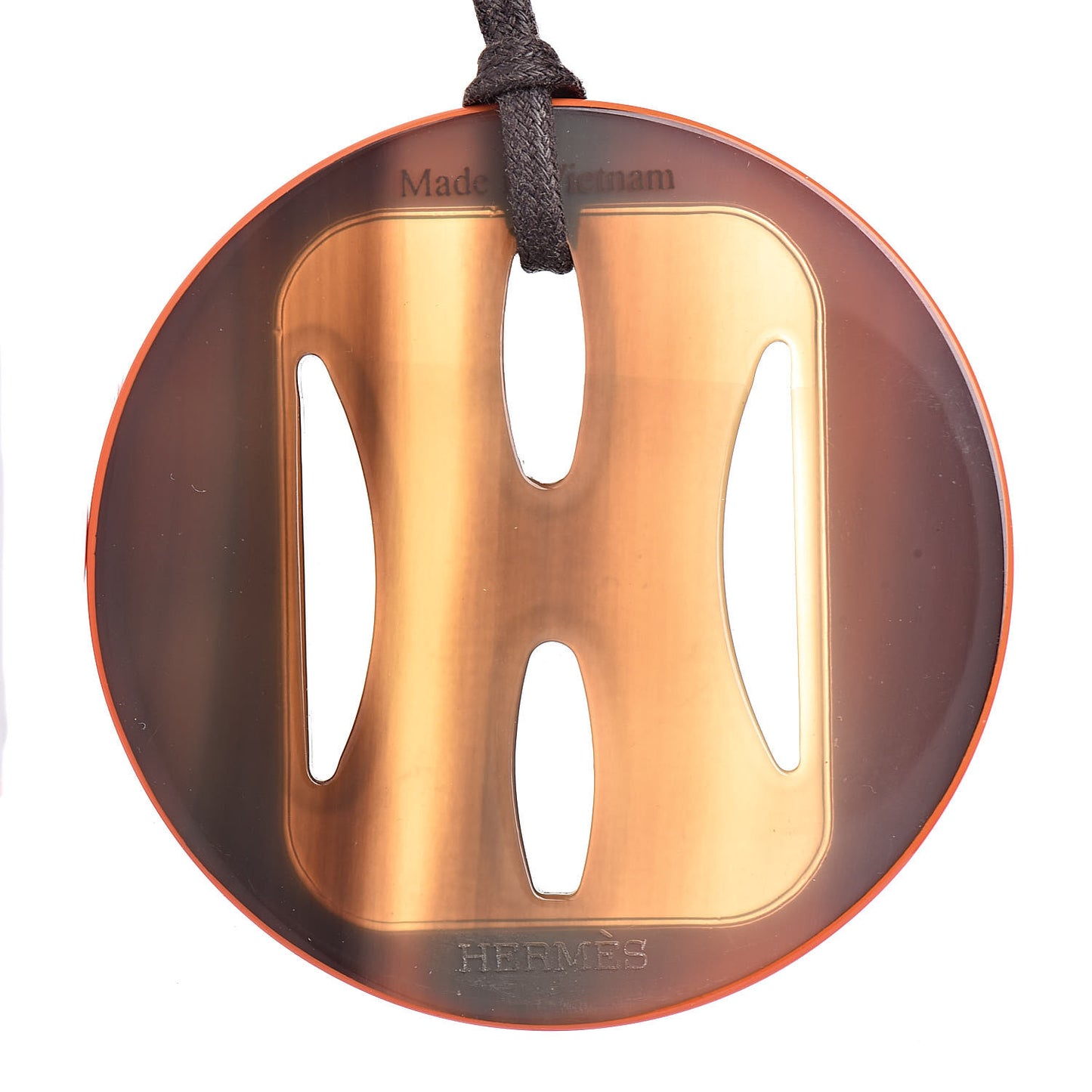 Buffalo Horn Lacquer Tonkin Necklace Orange