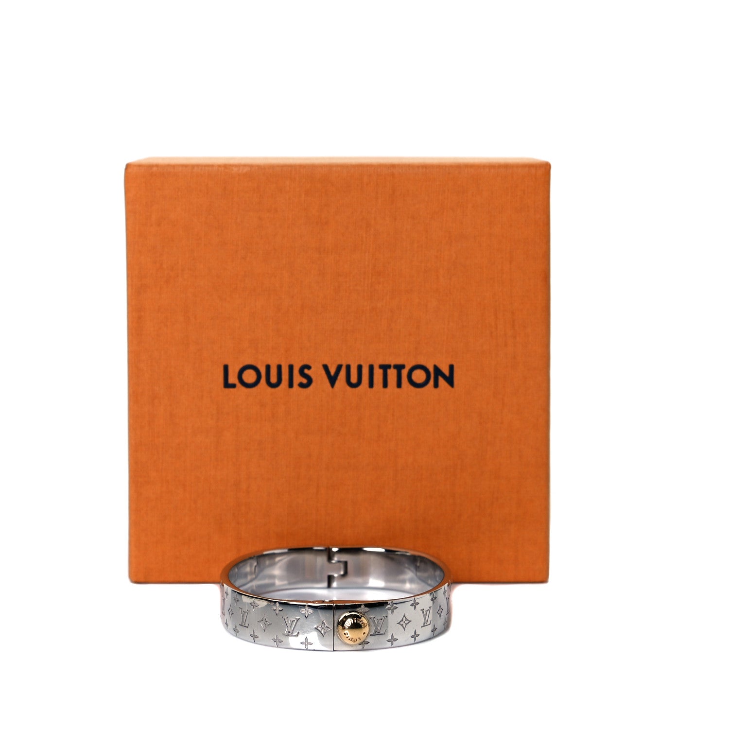 Louis Vuitton Palladium Monogram Nanogram Cuff S 5 of 5