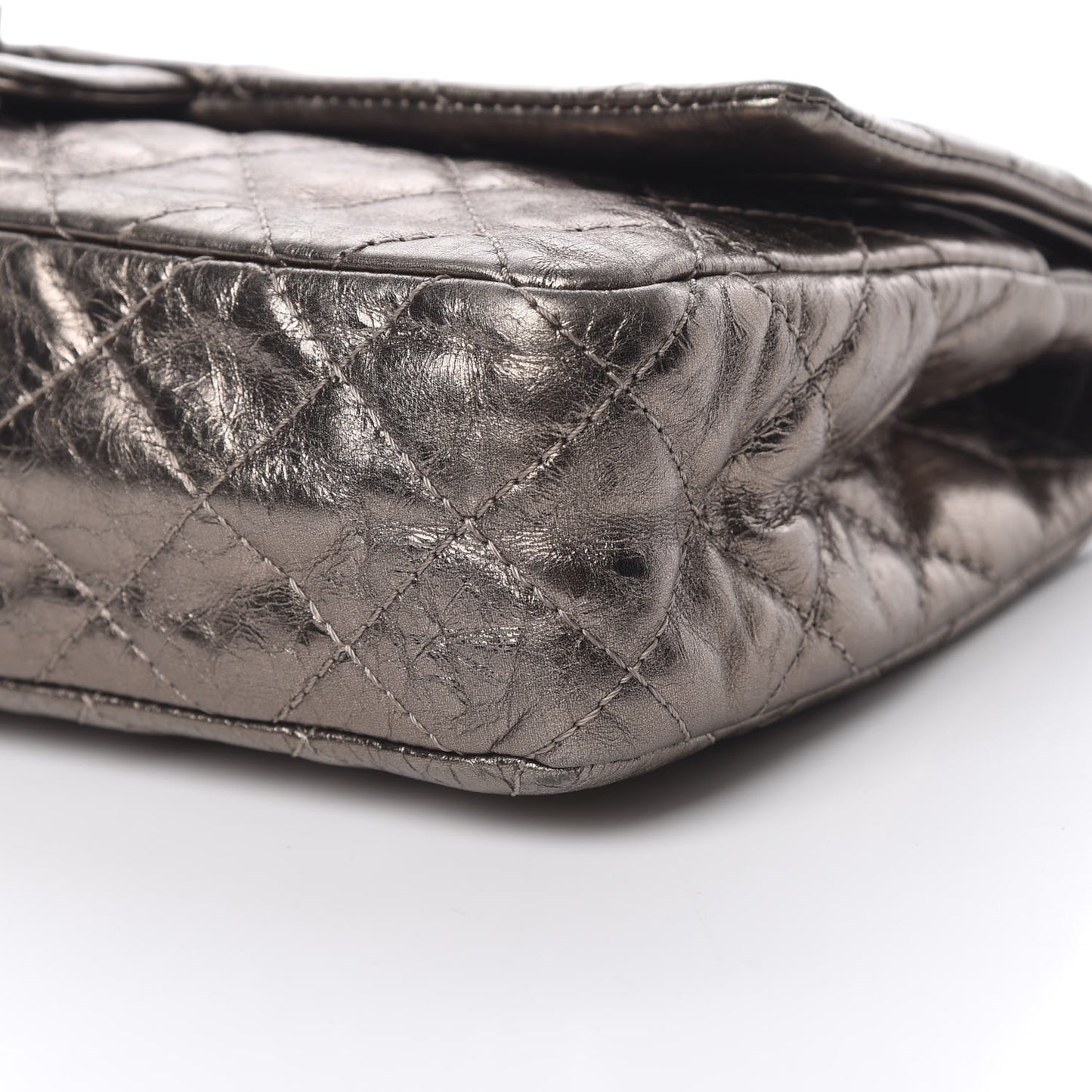 Metallic Aged Calfskin Quilted 2.55 Reissue 227 Flap Bronze