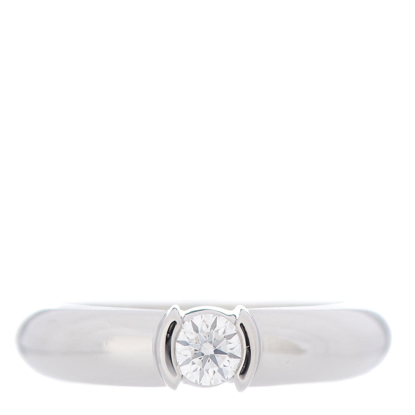 Platinum Diamond .19ct Etoile Solitaire Ring 53 6.25