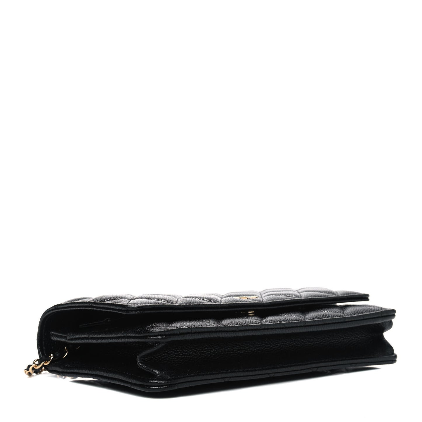 Caviar Quilted Miss Coco Wallet On Chain WOC Black