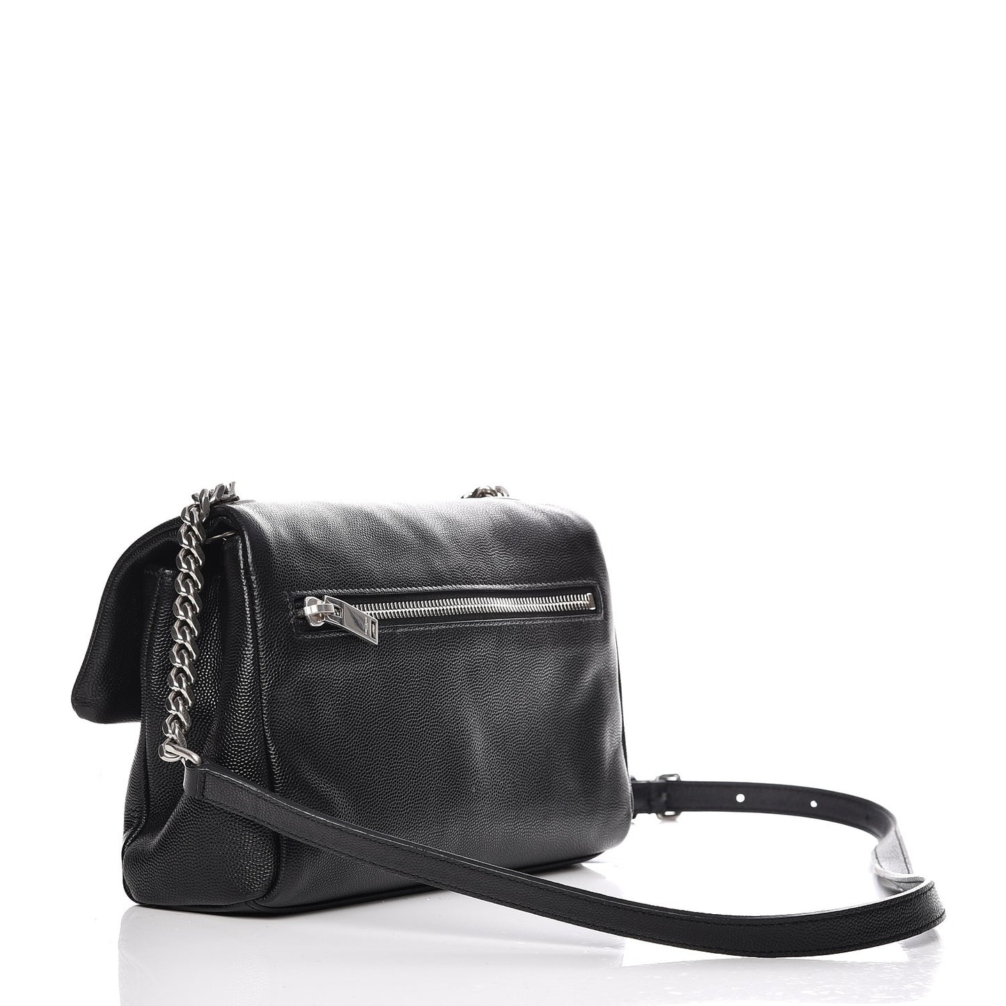 Grain De Poudre Small West Hollywood Monogram Fold-Over Bag Black