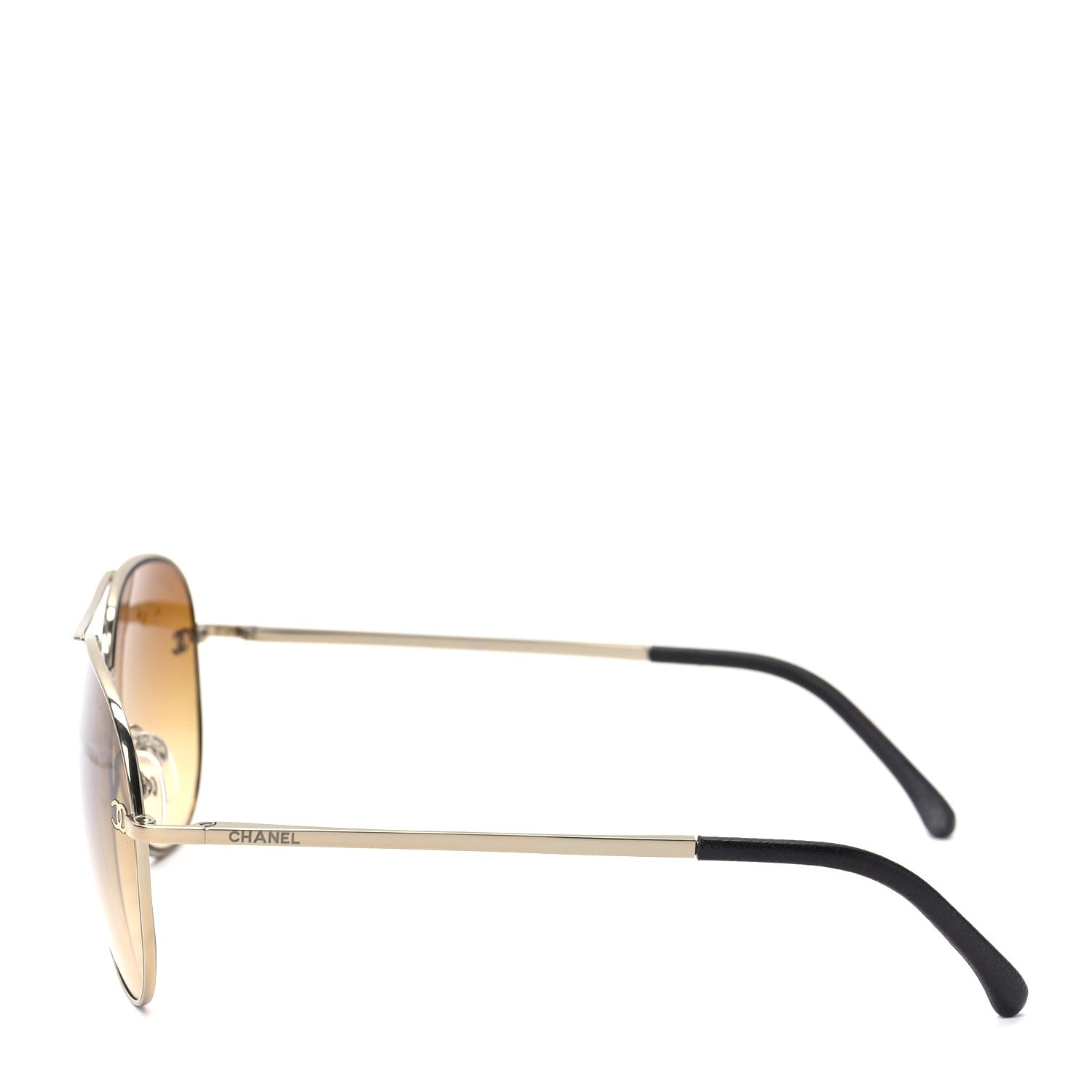 Chanel Aviator CC Sunglasses 4189-T-Q Gold 3 of 6