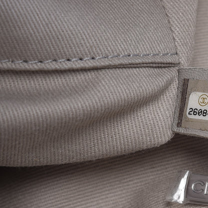 Chanel Striped Canvas Small Deauville Tote Grey Black 7 of 11