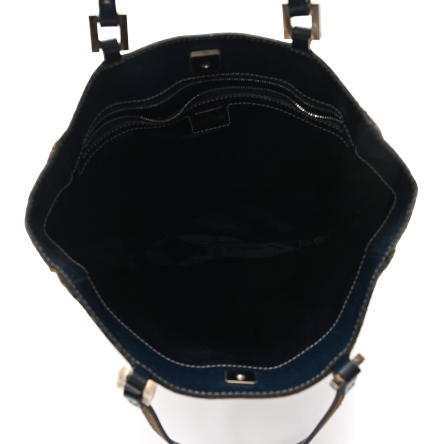 Fendi Zucchino Shopping Tote Navy 5 of 10