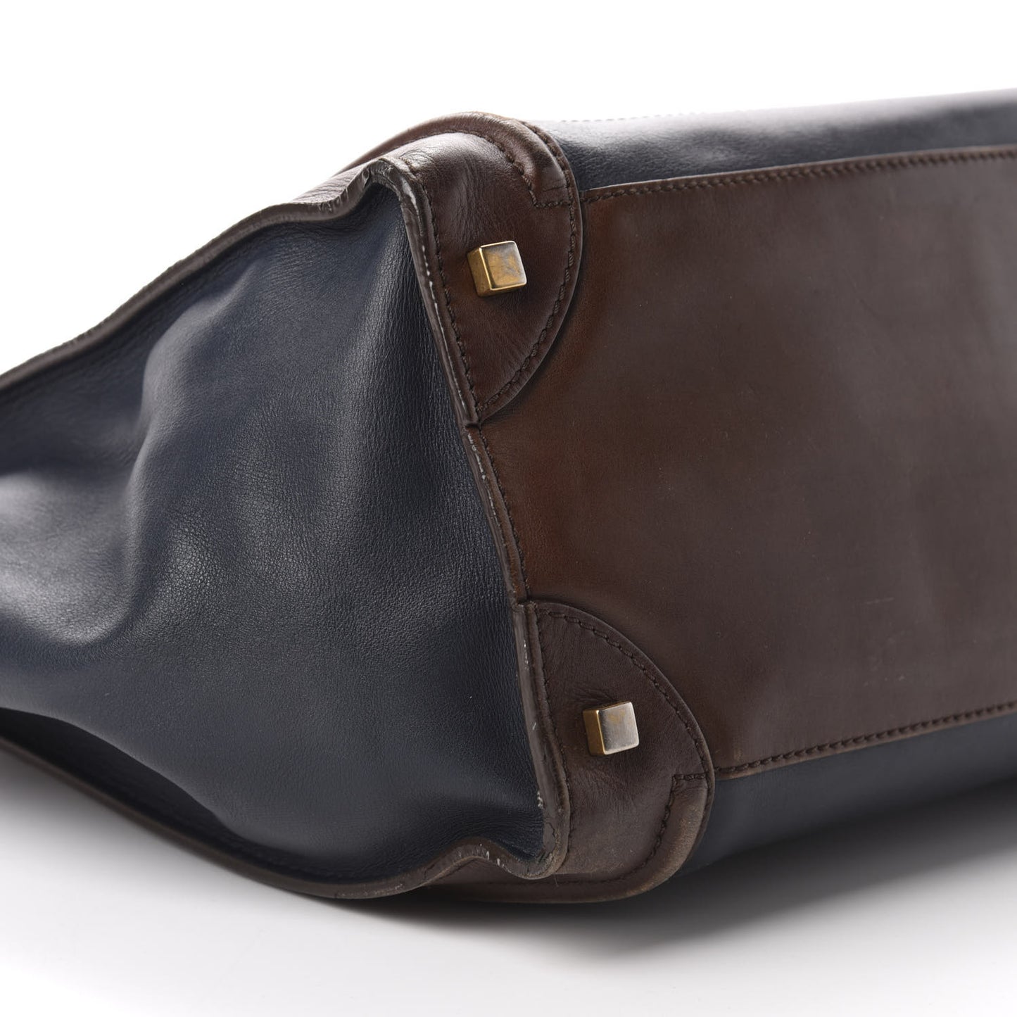 Smooth Calfskin Mini Tri-Color Luggage Navy