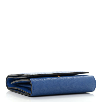 Mulberry Small Classic Grain Tri-fold Wallet Blue 4 of 13