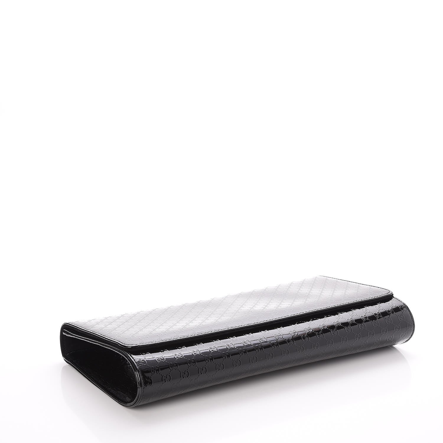 Gucci Patent Microguccissima Medium Broadway Clutch Black 4 of 7