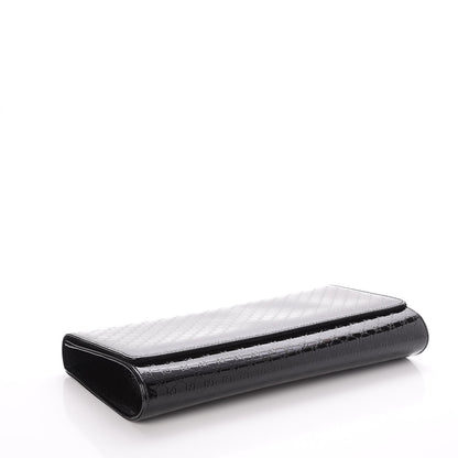 Gucci Patent Microguccissima Medium Broadway Clutch Black 4 of 7