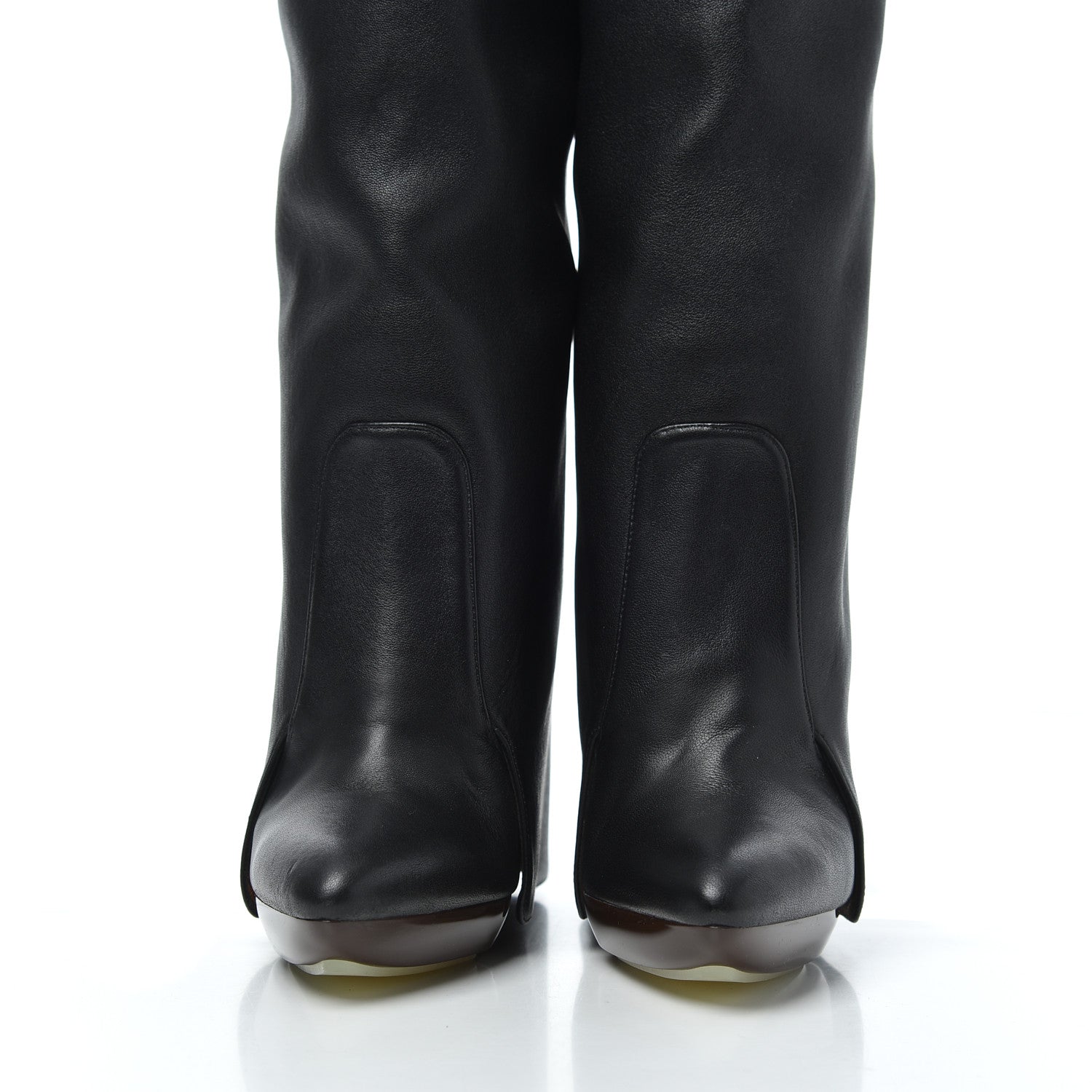 Givenchy Calfskin Newton Over The Knee Boots 35.5 Black Marron 3 of 18
