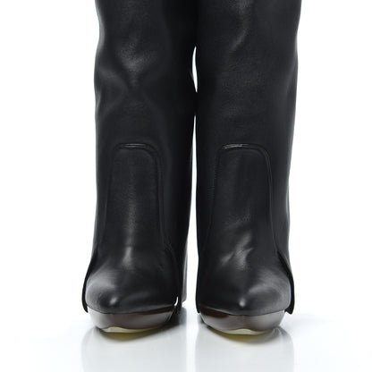 Givenchy Calfskin Newton Over The Knee Boots 35.5 Black Marron 3 of 18