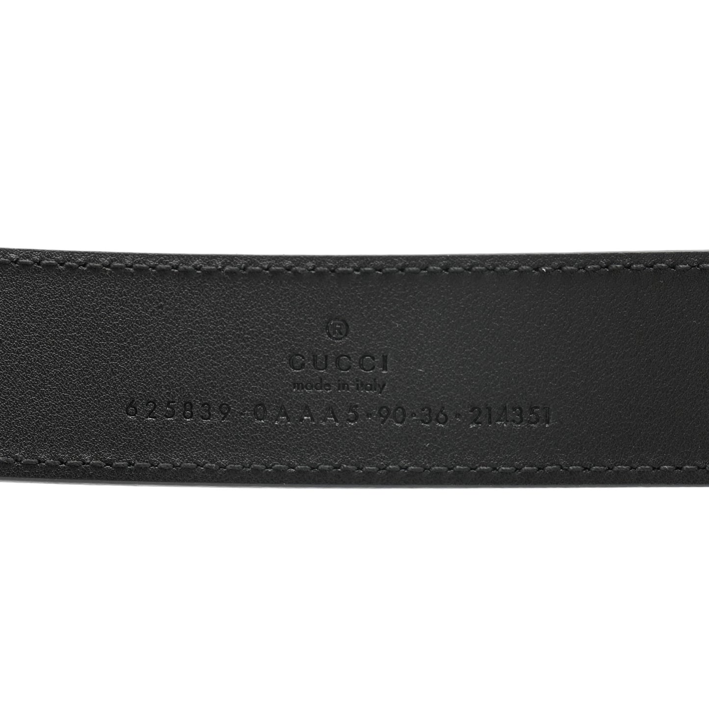 Plutone Calfskin Double G 30mm Belt 90 36 Black
