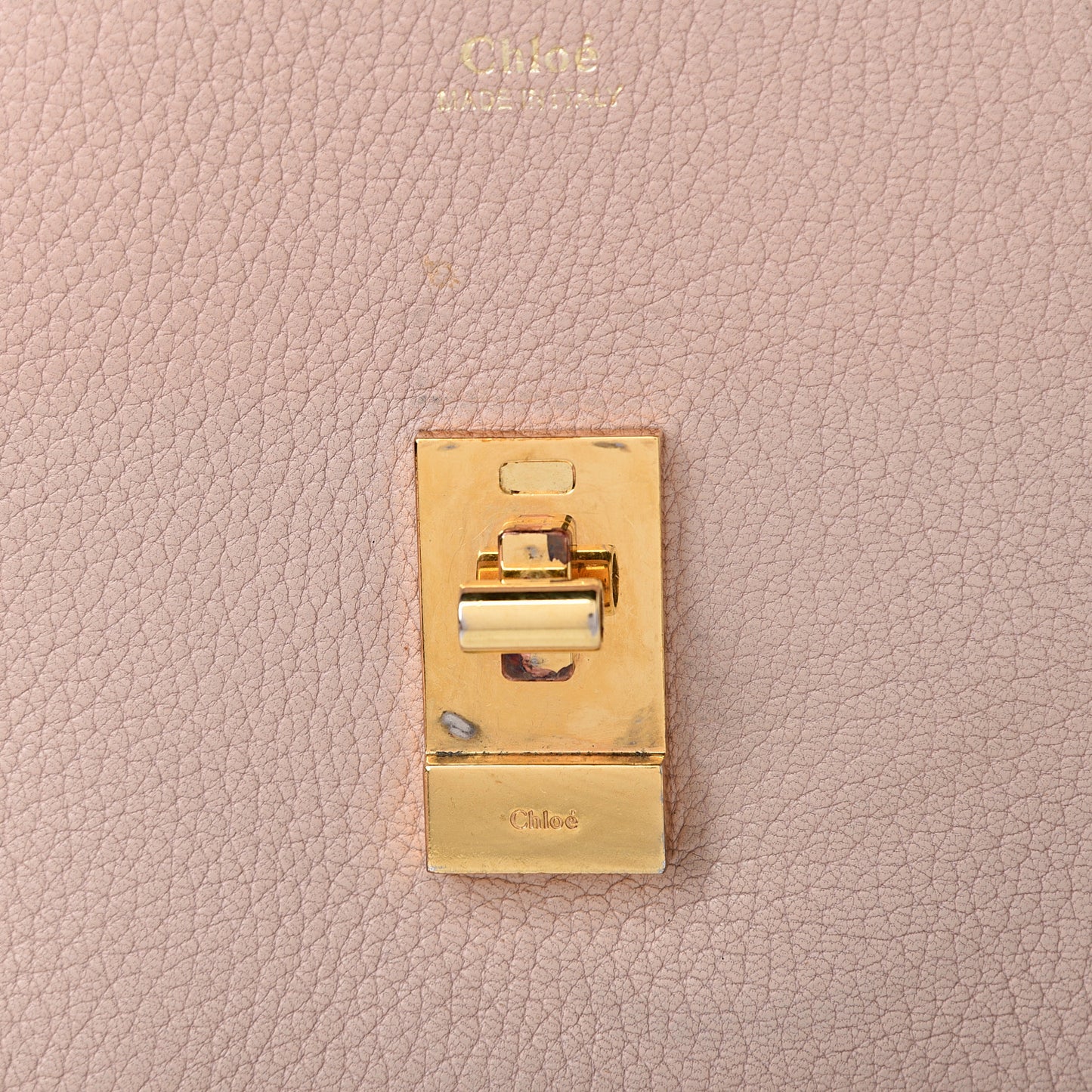 Grained Lambskin Mini Drew Shoulder Bag Cement Pink