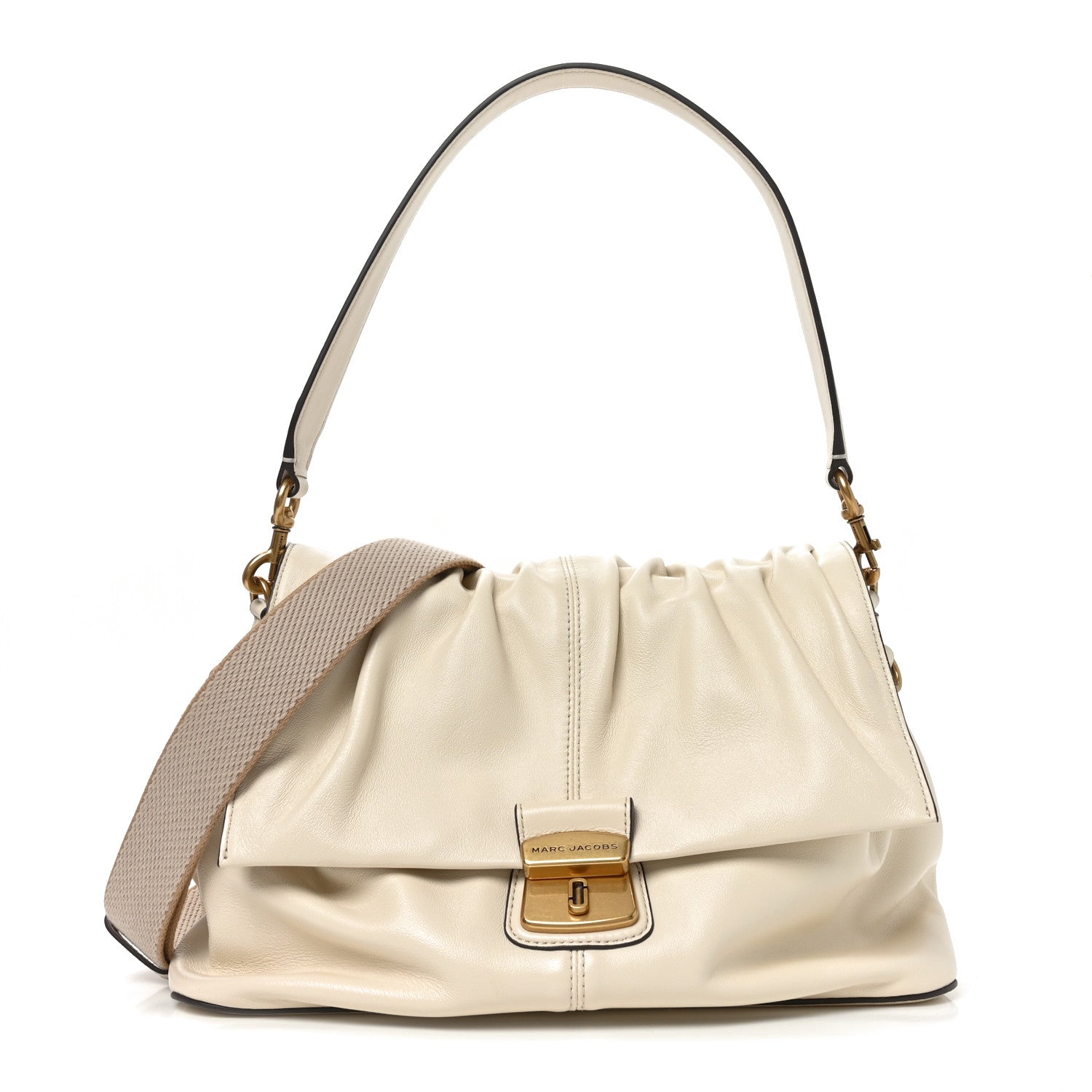 Marc Jacobs Calfskin The Cristina Messenger Ivory 1 of 9
