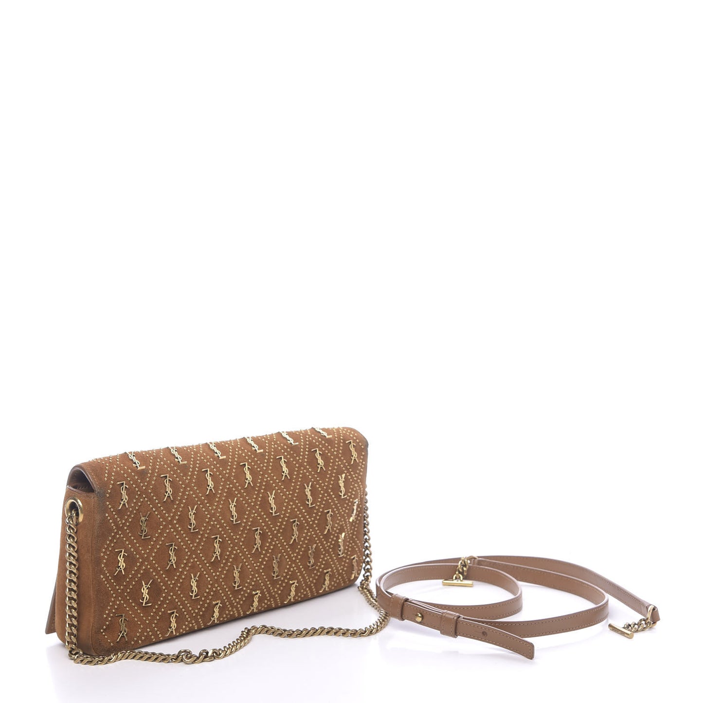 Suede Studded Monogram Kate 99 Cinnamon