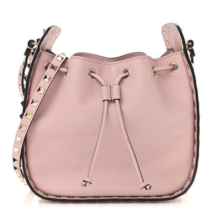 Valentino Garavani Vitello Rockstud Bucket Bag Water Rose 1 of 9