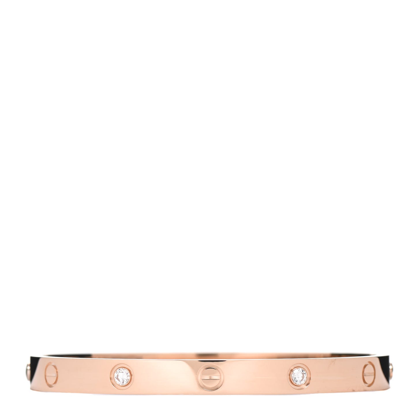 18K Pink Gold 4 Diamond LOVE Bracelet 18