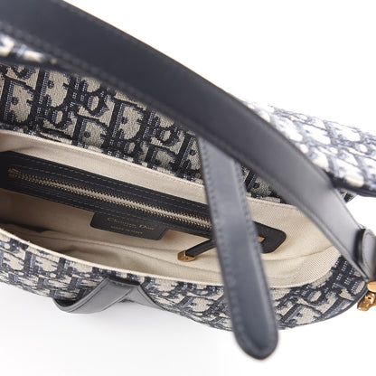 Christian Dior Oblique Saddle Bag Blue 4 of 8