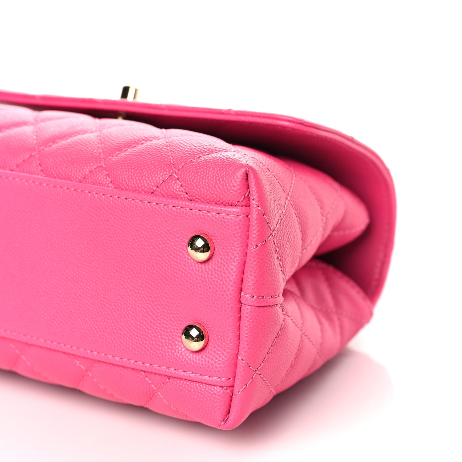 Chanel Caviar Quilted Mini Coco Handle Flap Rose 9 of 9