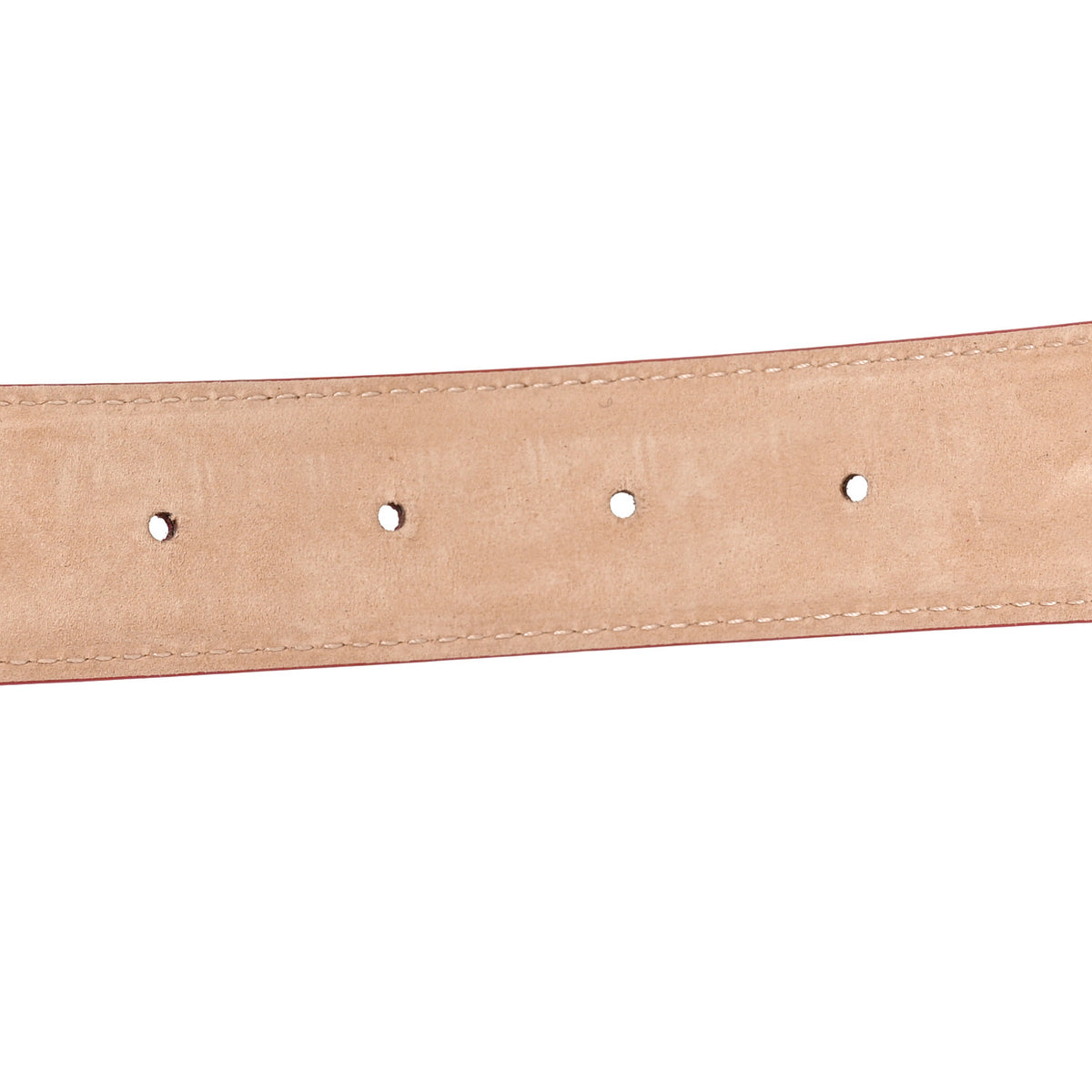 Crocodile Embossed Calfskin Belt 85 34  Red Gold