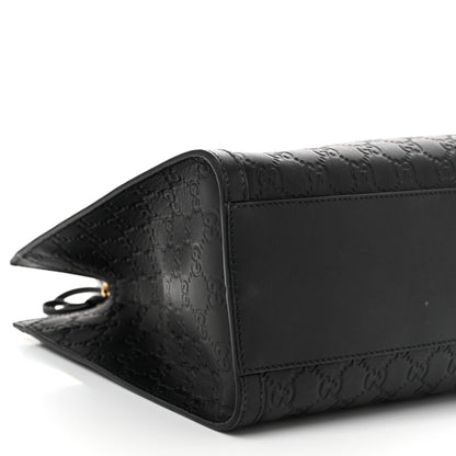 Gucci Guccissima Medium Padlock Tote Black 9 of 11