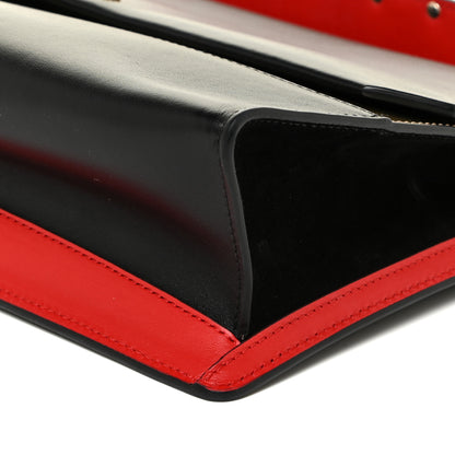 Christian Louboutin Calfskin Loubiblues Paris Clutch Bag Black Multi 9 of 19