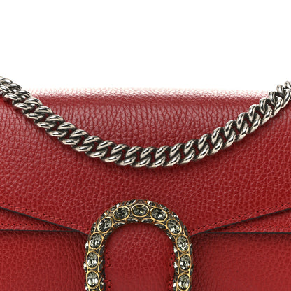 Gucci Dollar Calfskin Swarovski Crystal Small Dionysus Shoulder Bag Hibiscus Red 8 of 12