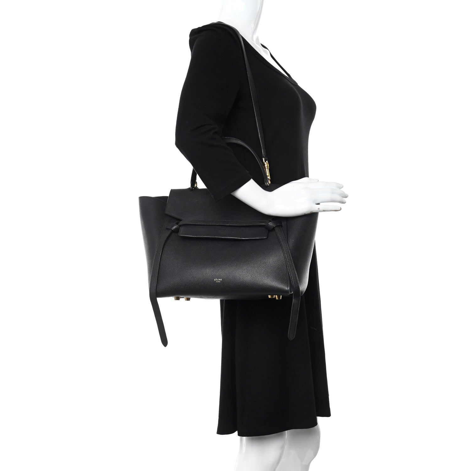 Celine Grained Calfskin Mini Belt Bag Black 3 of 15