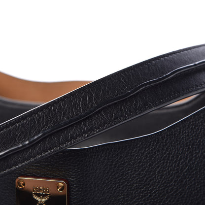 MCM Grained Calfskin Large Milla Hobo Black 10 of 14