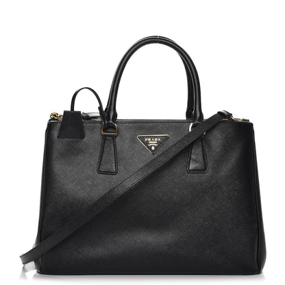Prada Saffiano Medium Galleria Double Zip Tote Black 1 of 8