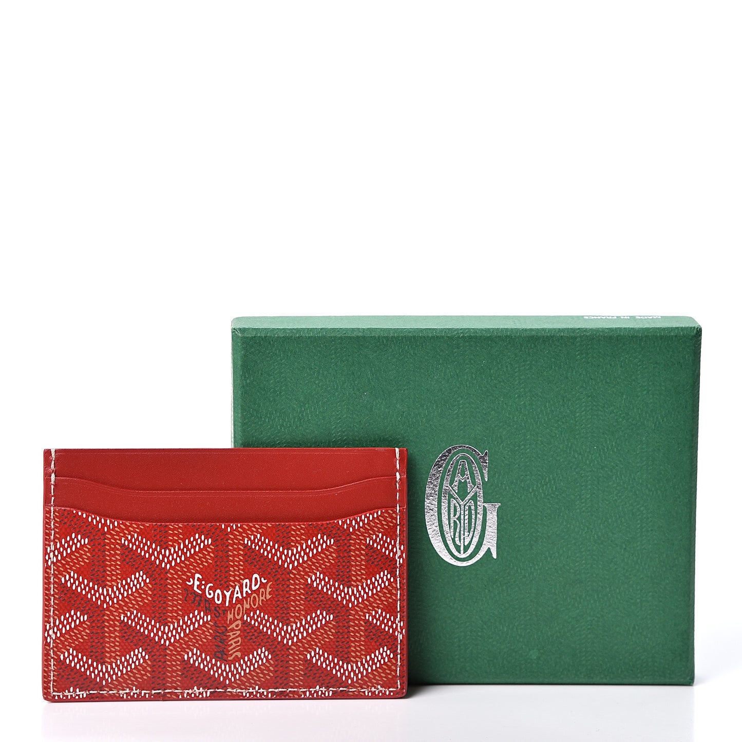 Goyardine Saint Sulpice Card Holder Red
