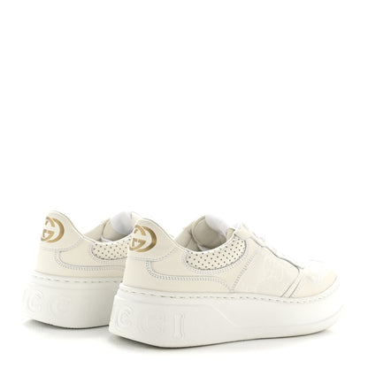 Gucci Calfskin GG Tennis Embossed Perforated Womens Platform 55mm Sneakers 37 Great White 5 of 11
