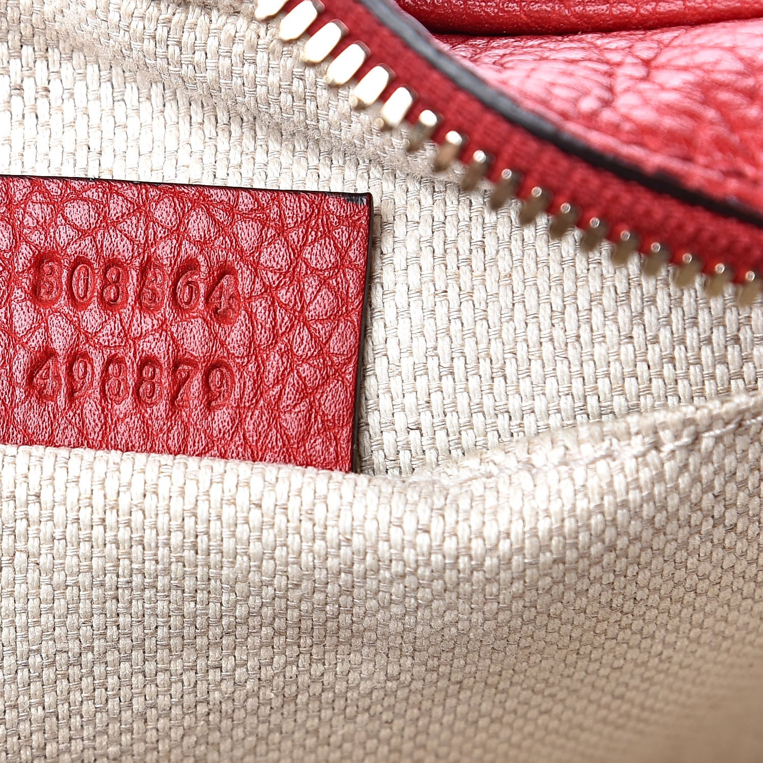 Gucci Pebbled Calfskin Small Soho Disco Bag Tabasco Red 7 of 11