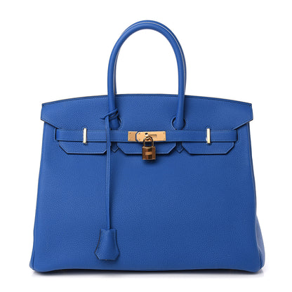 Hermes Togo Birkin 35 Bleu Zellige 1 of 9