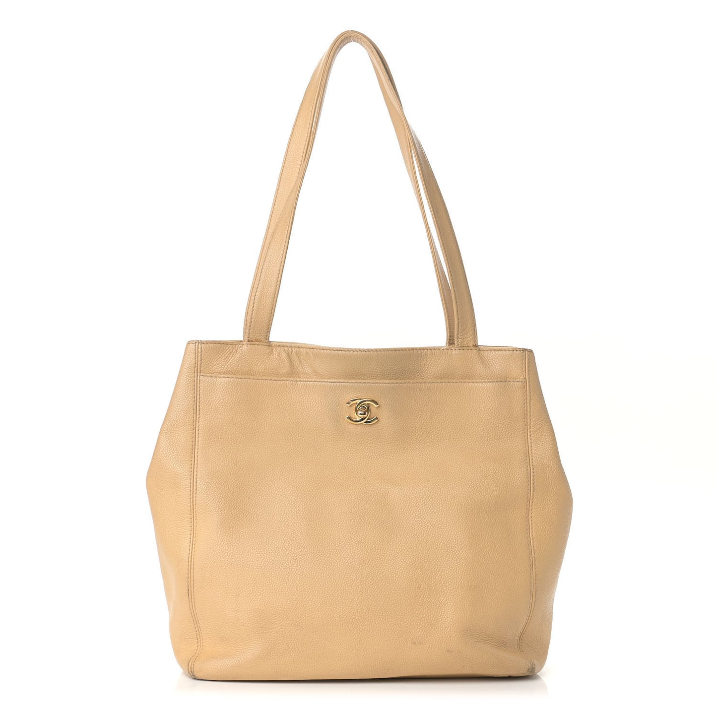 Caviar CC Shoulder Bag Beige