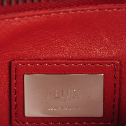 Fendi Vitello Seta Burro Medium Peekaboo Iconic Satchel Grigio Polvere Mattone 6 of 9
