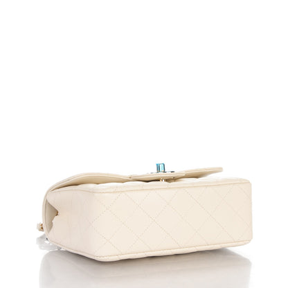 Chanel Caviar Quilted Mini Rectangular Flap White 4 of 8